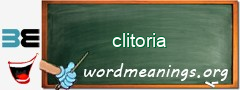 WordMeaning blackboard for clitoria